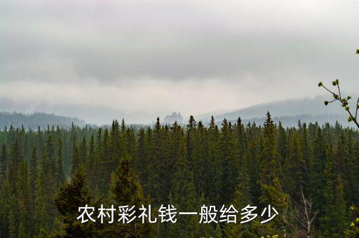 農村彩禮錢一般給多少