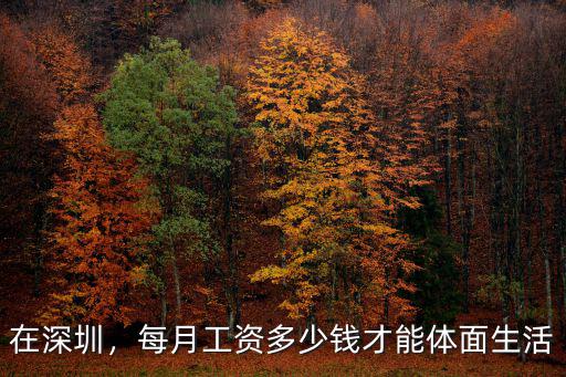 在深圳打工一月多少,在深圳月薪多少才能活下去