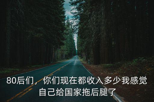 80后們，你們現在都收入多少我感覺自己給國家拖后腿了