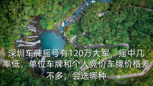 深圳車牌搖號有120萬大軍，搖中幾率低，單位車牌和個人競價車牌價格差不多，會選哪種
