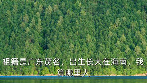 祖籍是廣東茂名，出生長(zhǎng)大在海南，我算哪里人