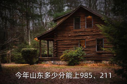 今年山東多少分能上985、211