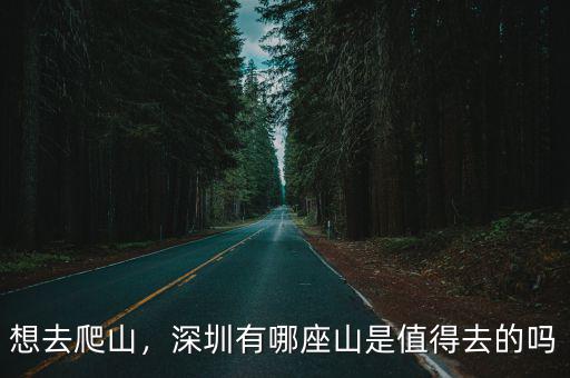 想去爬山，深圳有哪座山是值得去的嗎