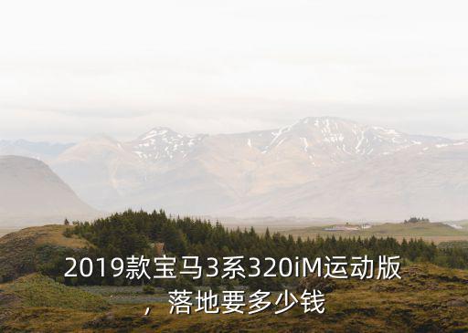 2019款寶馬3系320iM運動版，落地要多少錢