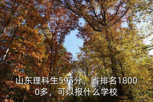 山東518分理科生排名多少,山東理科生595分