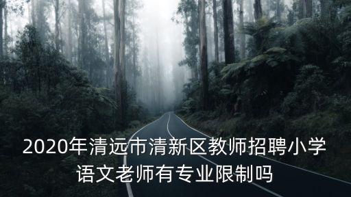 2020年清遠市清新區(qū)教師招聘小學語文老師有專業(yè)限制嗎