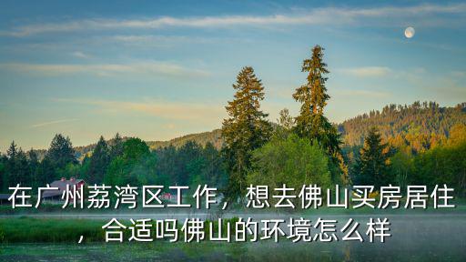 南海人到廣州工作怎么樣,在廣州荔灣區工作