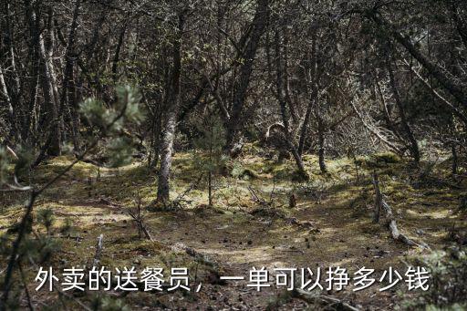 外賣的送餐員，一單可以掙多少錢