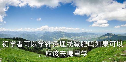 初學(xué)者可以學(xué)針灸埋線減肥嗎如果可以，應(yīng)該去哪里學(xué)