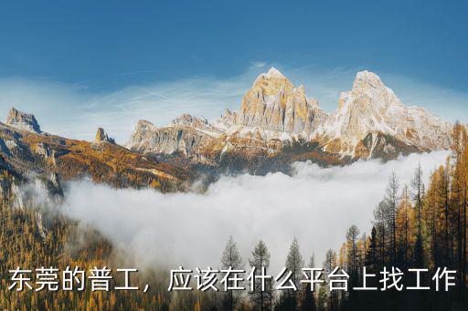 東莞工廠工作怎么找,準備去東莞找工作了
