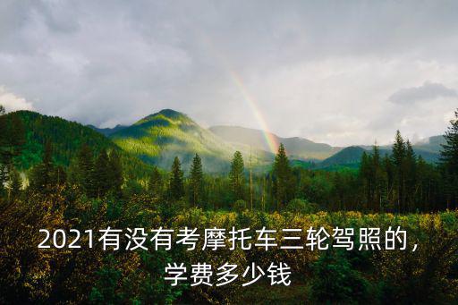 2021有沒有考摩托車三輪駕照的，學費多少錢