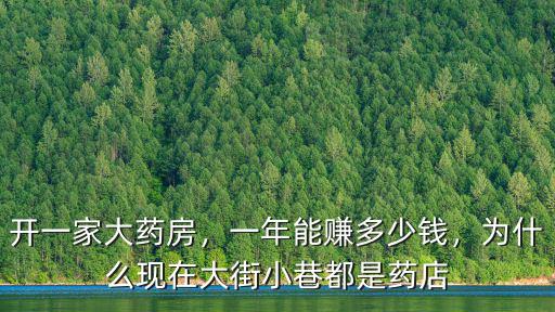 開一家大藥房，一年能賺多少錢，為什么現在大街小巷都是藥店