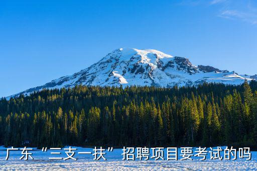 廣東“三支一扶”招聘項目要考試的嗎