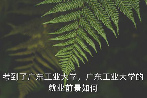 廣東的就業怎么樣呢,廣東工業大學的就業前景如何