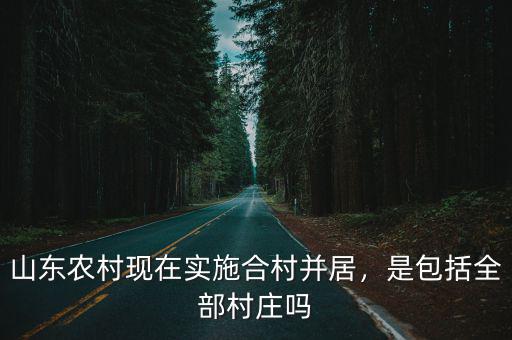 山東農村現在實施合村并居，是包括全部村莊嗎