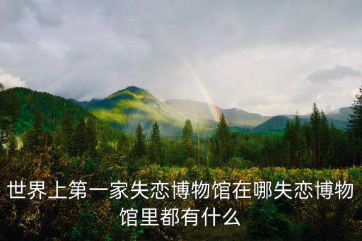世界上第一家失戀博物館在哪失戀博物館里都有什么