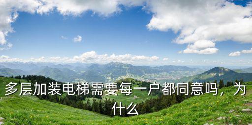 多層加裝電梯需要每一戶都同意嗎，為什么
