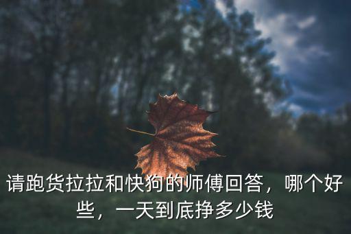 汕頭市貨拉拉叫車電話多少錢,貨拉拉司機一個月能賺多少錢
