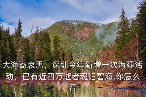 大海寄哀思，深圳今年新增一次海葬活動，已有近四萬逝者魂歸碧海,你怎么看