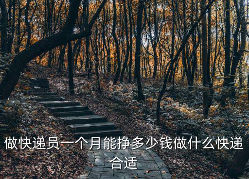 做快遞員一個月能掙多少錢做什么快遞合適