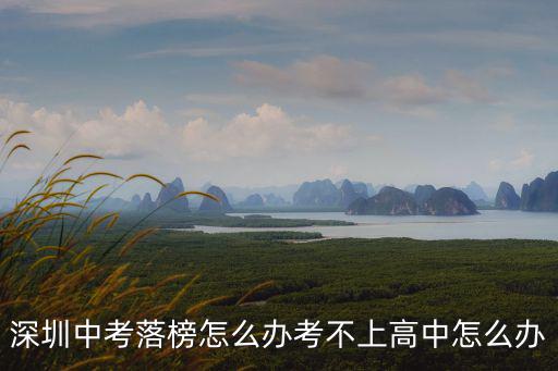 深圳中考落榜怎么辦考不上高中怎么辦