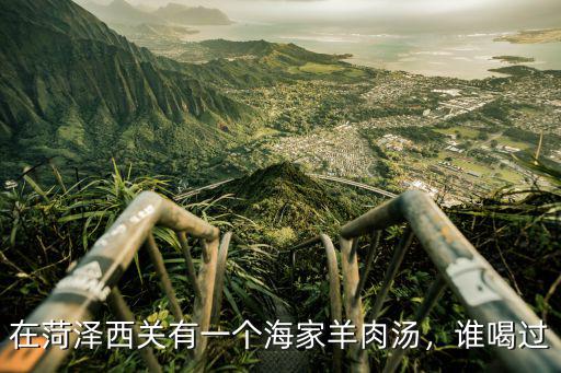 在菏澤西關(guān)有一個海家羊肉湯，誰喝過