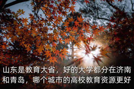 山東是教育大省，好的大學都分在濟南和青島，哪個城市的高校教育資源更好