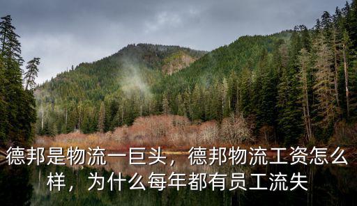 德邦是物流一巨頭，德邦物流工資怎么樣，為什么每年都有員工流失