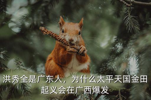 洪秀全是廣東人，為什么太平天國金田起義會在廣西爆發
