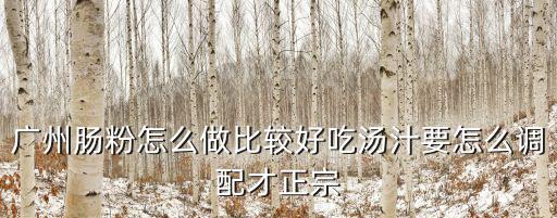 廣東腸粉怎么做才有勁道,廣東腸粉米漿兌什么才筋道