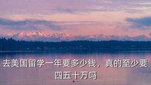 佛山留學條件一年多少錢,去美國留學一年要多少錢