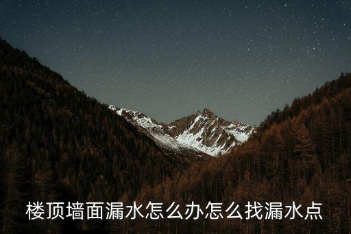 廣州市做防水補漏怎么查找漏水點,樓頂墻面漏水怎么辦