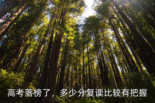 高考落榜了，多少分復讀比較有把握