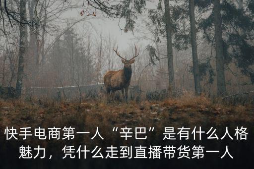 快手電商第一人“辛巴”是有什么人格魅力，憑什么走到直播帶貨第一人