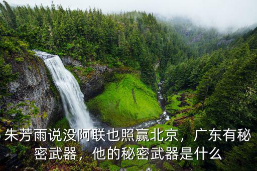 朱芳雨說沒阿聯(lián)也照贏北京，廣東有秘密武器，他的秘密武器是什么