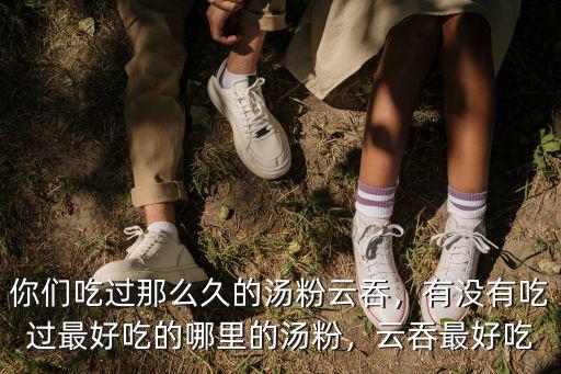 你們吃過那么久的湯粉云吞，有沒有吃過最好吃的哪里的湯粉，云吞最好吃