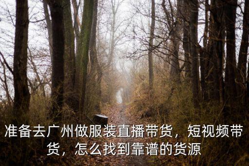 去廣州找服裝元素怎么找,準備去廣州做服裝直播帶貨