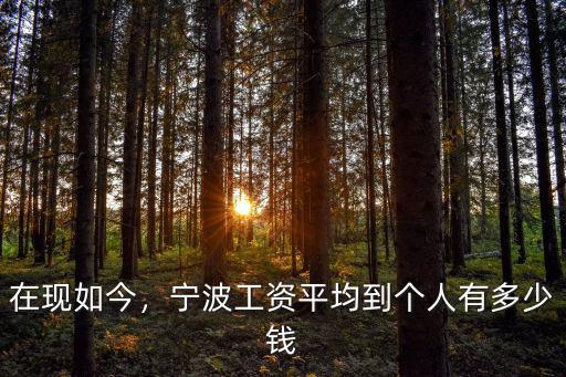 在現(xiàn)如今，寧波工資平均到個(gè)人有多少錢