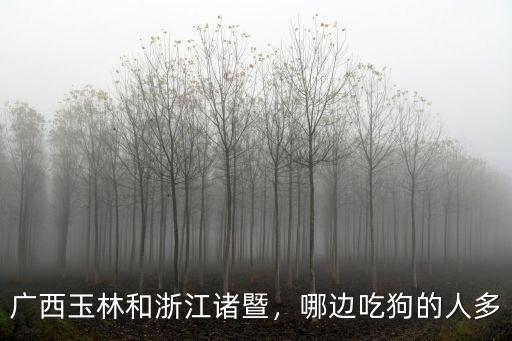 廣西玉林和浙江諸暨，哪邊吃狗的人多