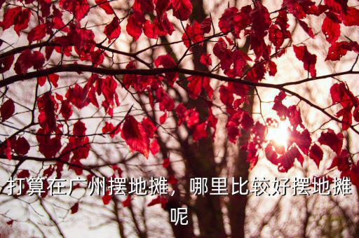 打算在廣州擺地?cái)偅睦锉容^好擺地?cái)偰? class=
