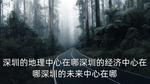 深圳的地理中心在哪深圳的經濟中心在哪深圳的未來中心在哪