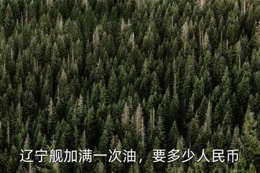 遼寧艦加滿一次油，要多少人民幣