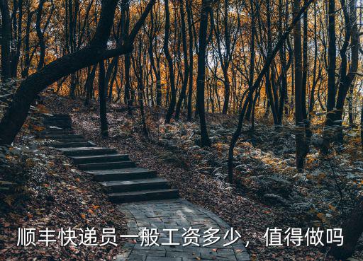 順豐快遞員一般工資多少，值得做嗎