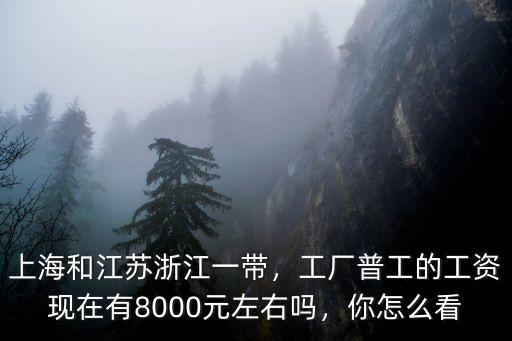 上海和江蘇浙江一帶，工廠普工的工資現在有8000元左右嗎，你怎么看
