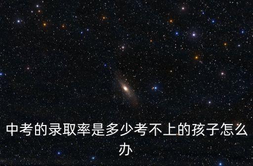 中考的錄取率是多少考不上的孩子怎么辦
