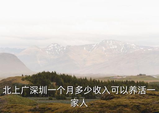 北上廣深圳一個(gè)月多少收入可以養(yǎng)活一家人