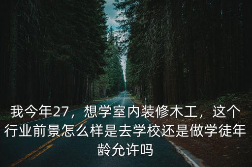 我今年27，想學室內裝修木工，這個行業前景怎么樣是去學校還是做學徒年齡允許嗎