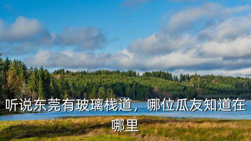 東莞常平玻璃橋在哪里,聽說東莞有玻璃棧道