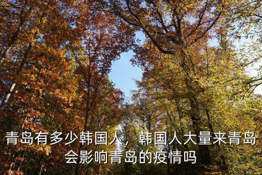 青島支援武漢多少人,青島有多少韓國人