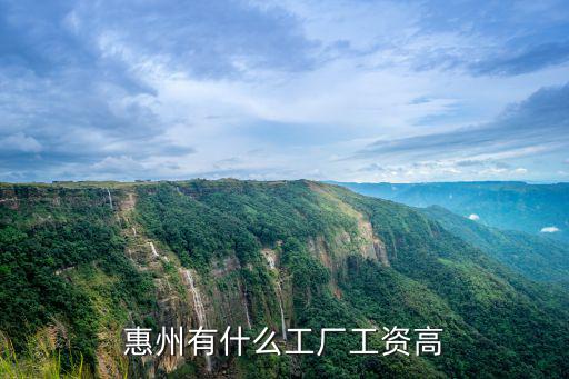 惠州有什么工廠工資高